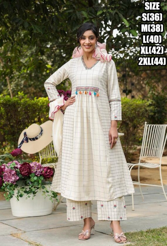 Exclusive Summer Style Cotton Kurti-Pent Set| Stitched Function Wear Clothes For Women|