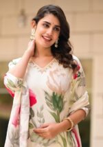 Latest Summer Style Stitched High Quality Cotton Kurti Pent Set| Kurti-Pent With Dupatta For Women|