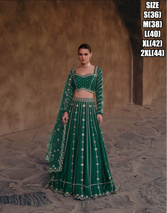 Latest Collection Women's Wedding Wear Stitched Chinon Silk Lehenga Choli| Traditional Lehenga Choli For Women|