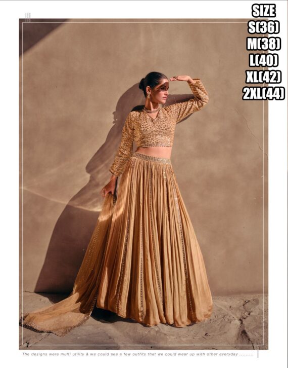 Latest Collection Women's Wedding Wear Stitched Chinon Silk Lehenga Choli| Traditional Lehenga Choli For Women|