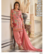 Ethnicrang Women's Afghani Style Muslin Silk Kurti Pant Dupatta Set