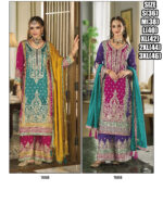 Embrace Elegance Unveiling the Beauty of Women's Heavy Chiffon Stitched Embroidered Salwar Kameez