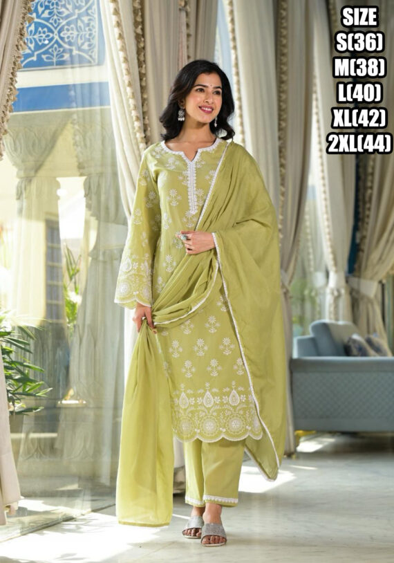 Summer Collection Party Wear Designer Stitched Kurti Pant and Dupatta