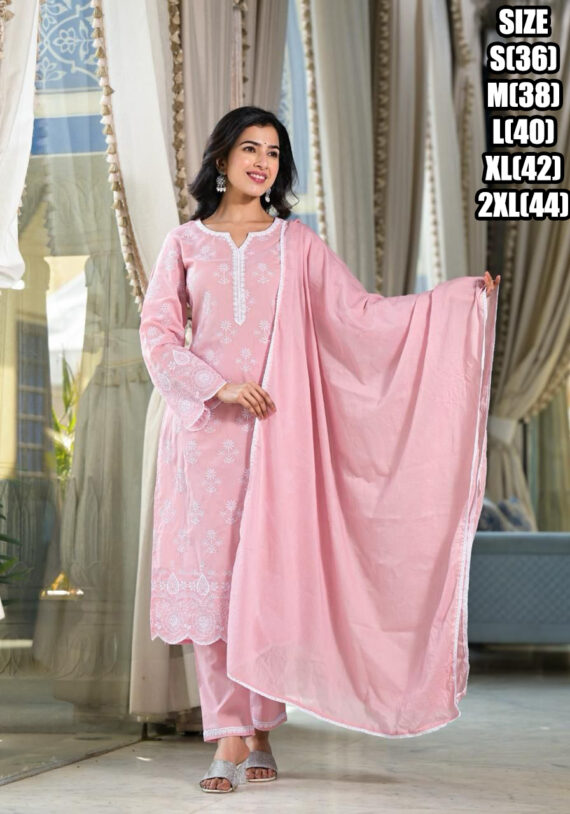 Summer Collection Party Wear Designer Stitched Kurti Pant and Dupatta