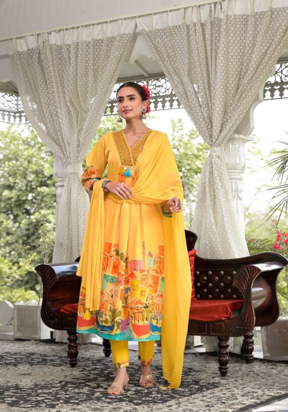 Summer Collection Party Wear Designer Stitched Kurti Pant and Dupatta