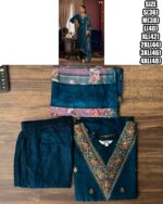 Women's Festive Wear Dola Jacquard Kurti Pent Set| Stitched Occational Kurti-Pent With Dupatta