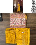 Women's Festive Wear Dola Jacquard Kurti Pent Set| Stitched Occational Kurti-Pent With Dupatta