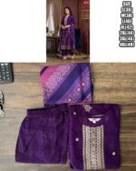 Women's Festive Wear Dola Jacquard Kurti Pent Set| Stitched Occational Kurti-Pent With Dupatta