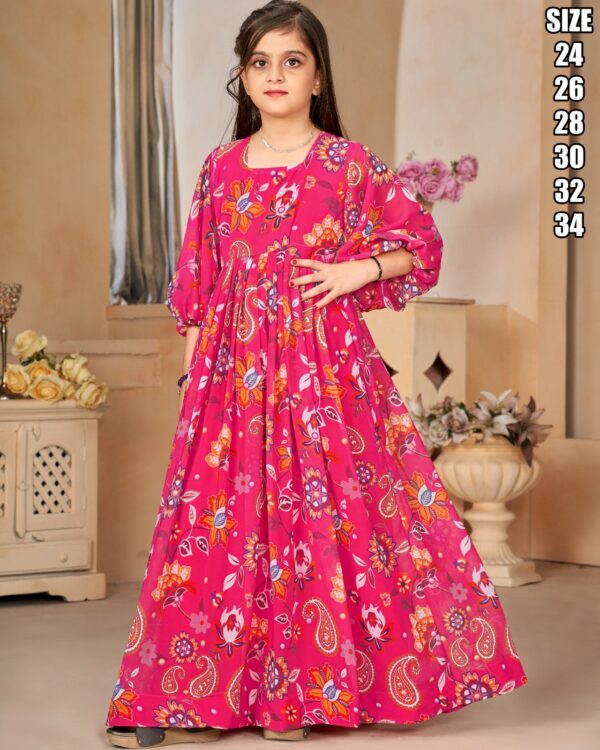 Designer Party Wear Stitched Heavy Georgette Gown For Kids| Latest Ceremonies Clothes For Kids|