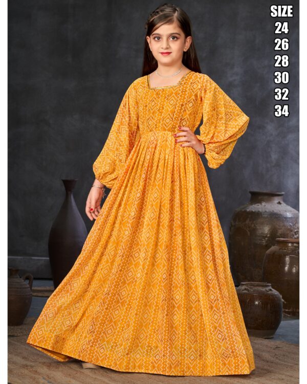 Designer Party Wear Stitched Heavy Georgette Gown For Kids| Latest Ceremonies Clothes For Kids|