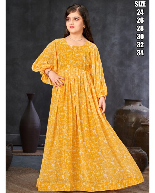 Designer Party Wear Stitched Heavy Georgette Gown For Kids| Latest Ceremonies Clothes For Kids|