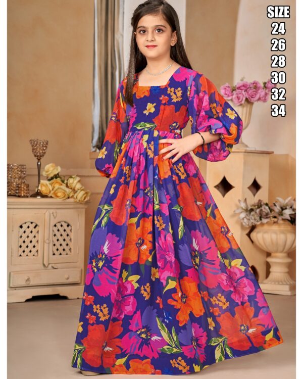 Designer Party Wear Stitched Heavy Georgette Gown For Kids| Latest Ceremonies Clothes For Kids|