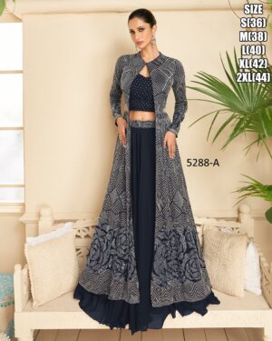 Exclusive Trendiest Collections Women's Party Wear Western Dress| Lehenga- Choli With Jacket For Wedding|