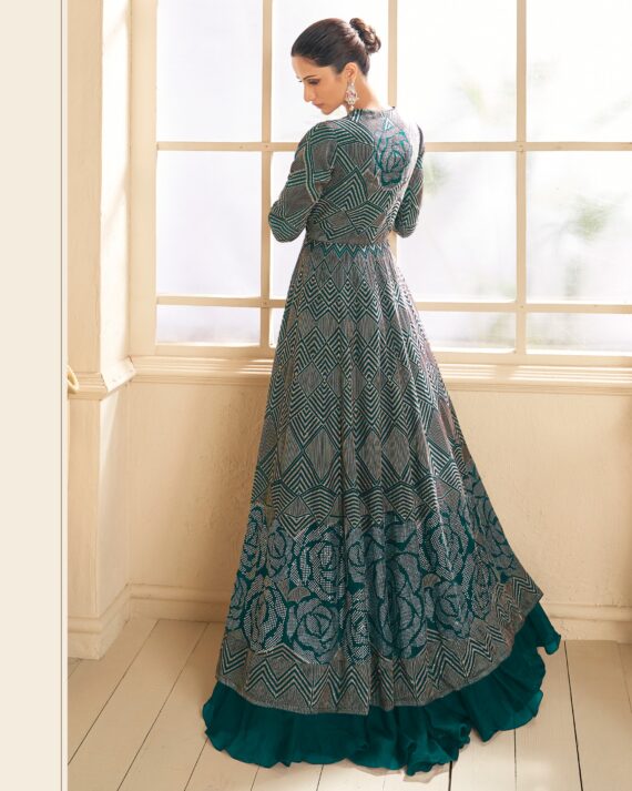 Exclusive Trendiest Collections Women's Party Wear Western Dress| Lehenga- Choli With Jacket For Wedding|