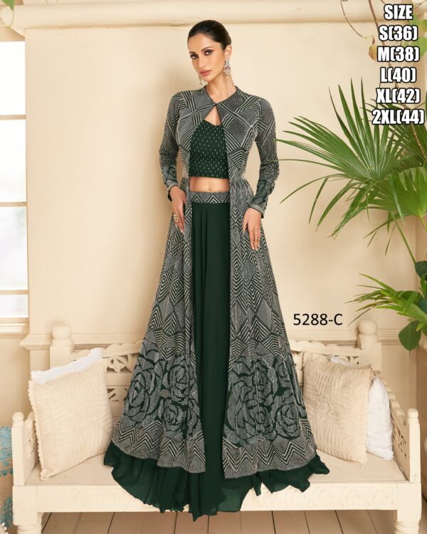 Exclusive Trendiest Collections Women's Party Wear Western Dress| Lehenga- Choli With Jacket For Wedding|