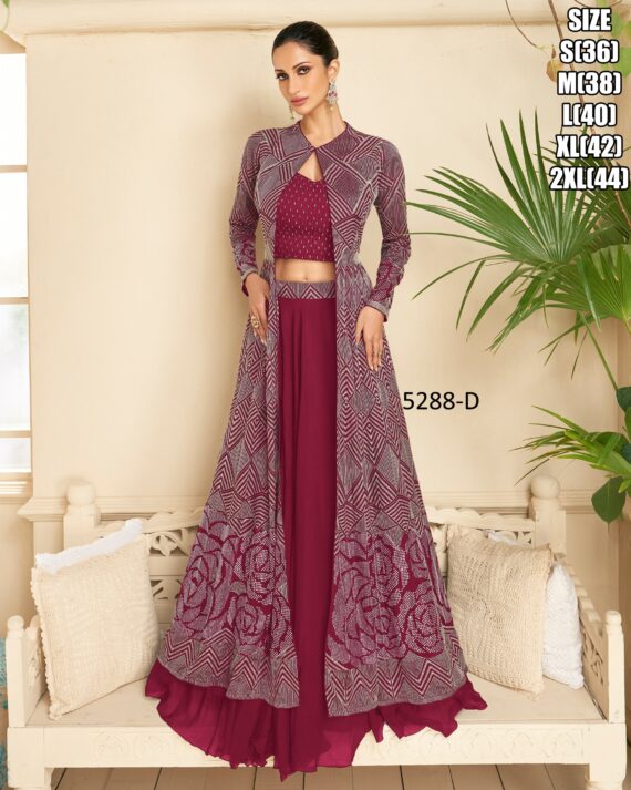 Exclusive Trendiest Collections Women's Party Wear Western Dress| Lehenga- Choli With Jacket For Wedding|