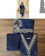 Festive Wear Women's Stitched Silk Kurti-Pent Set| Beautiful Embroidery With Hand Work Kurti-Pent Collections