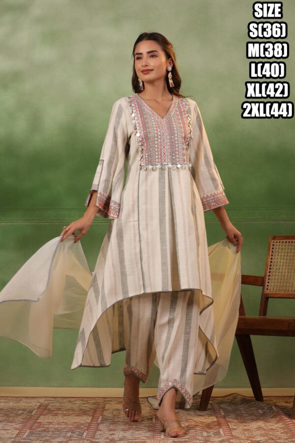 Summer Style Party Wear Women's Stitched Cotton Kurti-Pent Set| New Summer Collections For Festival