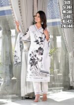 Festive Wear Women's Summer Stylish Stitched White Cotton Kurti-Pent Set| New Latest Summer Collections For Girls