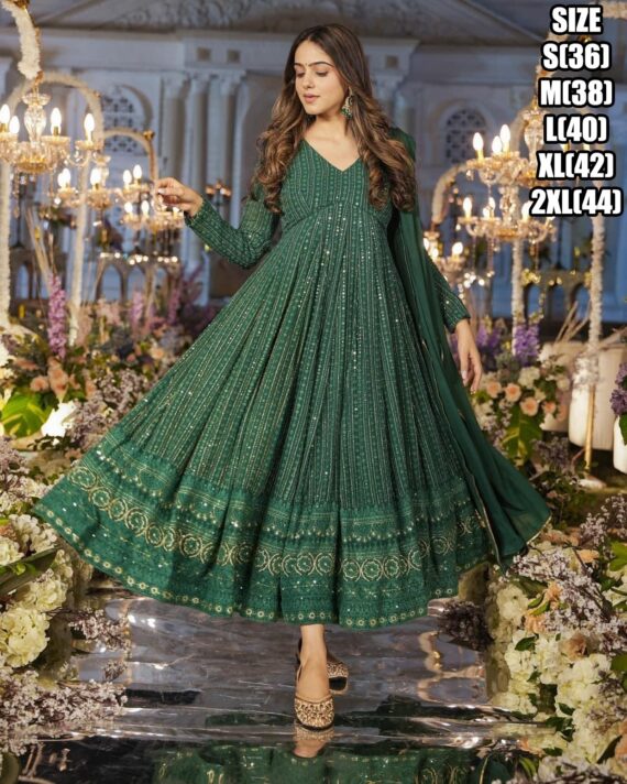 Traditional Wedding Wear Faux Georgette Beige Colour Salwar Suit| New Latest Salwar Suit With Dupatta|