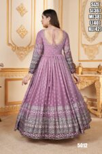 Pink To Magenta Colour Women's Party Wear Georgette Gown With Dupatta| Exclusive Outfits For Wedding