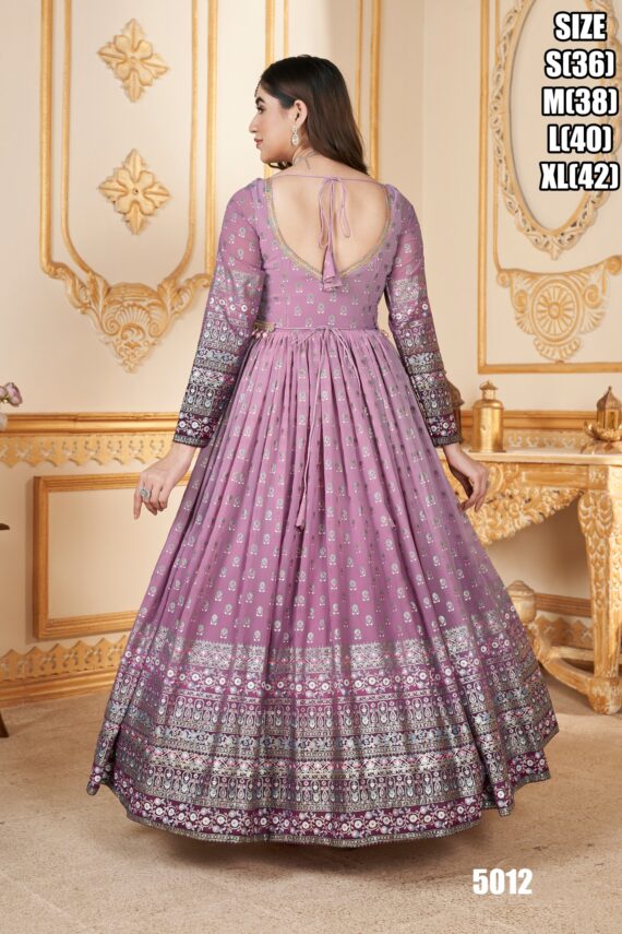 Pink To Magenta Colour Women's Party Wear Georgette Gown With Dupatta| Exclusive Outfits For Wedding