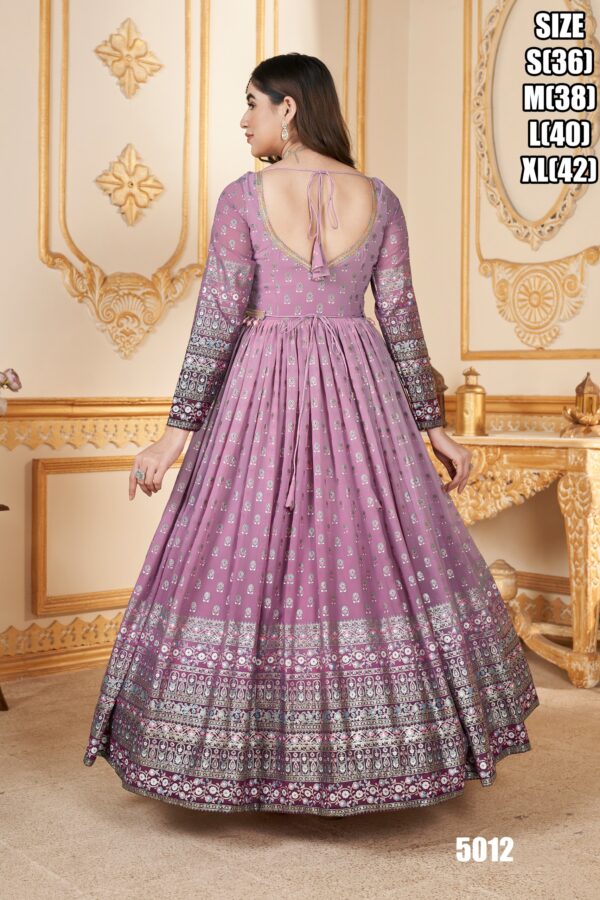 Pink To Magenta Colour Women's Party Wear Georgette Gown With Dupatta| Exclusive Outfits For Wedding