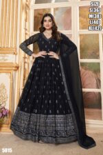 Exclusive Party Wear Designer Women's Georgette Gown With Dupatta| New Latest Collections For Wedding