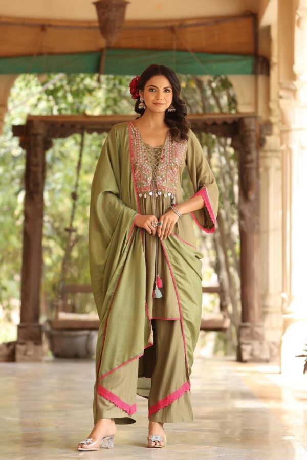 Summer Vibes Women's Collection Stitched Cotton Kurti-Pent With Dupatta| Cotton Clothes For Summer Season