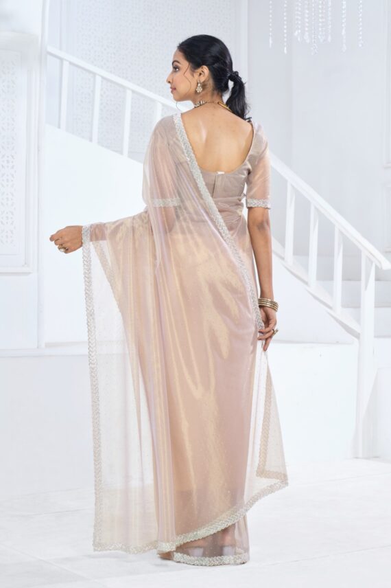 New Exclusive Collections For Women's Wear Swroski Saree With Soft Organza Handwork Blouse