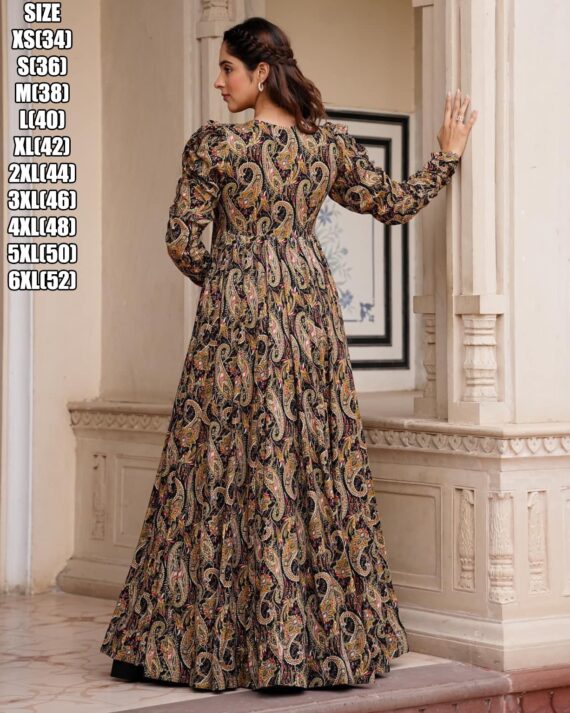 3 Piece Koti Style Stitched Rayon Shrug With Georgette Skirt Fancy Indo-Western Suit For Women