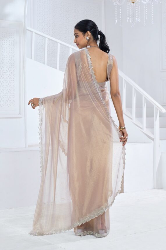 Party Wear Designer Un-Stitched Swroski Saree With Blouse| New Ethnic Sarees Collection For Women