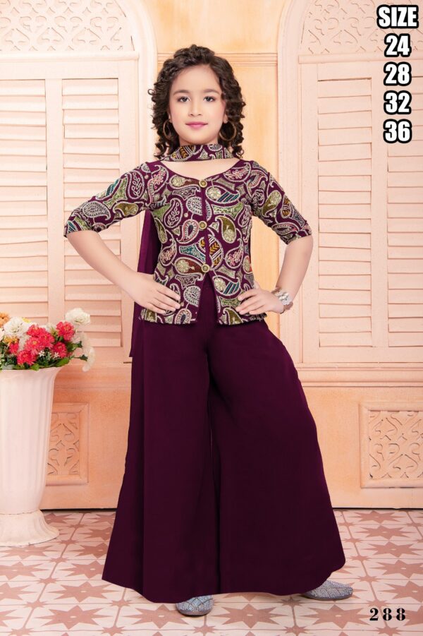 Designer Kid's Wear Georgette And Soft Net With Embroidered Work Functional Outfits.