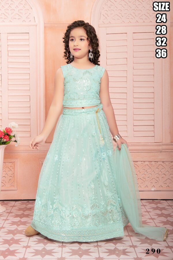Designer Kid's Wear Georgette And Soft Net With Embroidered Work Functional Outfits.