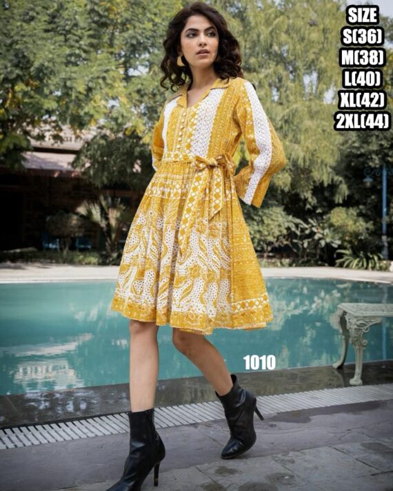 Summer Vibes Women's Collection New Summer Style Cotton Western Tunic Top For Parties