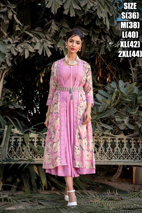 Summer Collections For Women's Wear Stitched Pure Cotton Designer Shrug Set With Belt