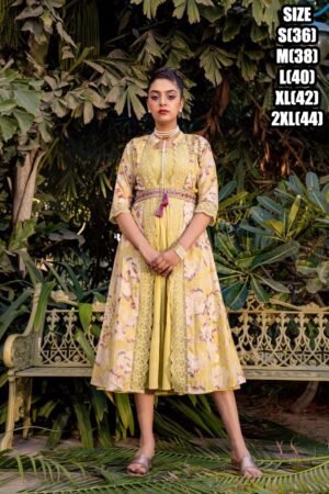 Summer Collections For Women's Wear Stitched Pure Cotton Designer Shrug Set With Belt