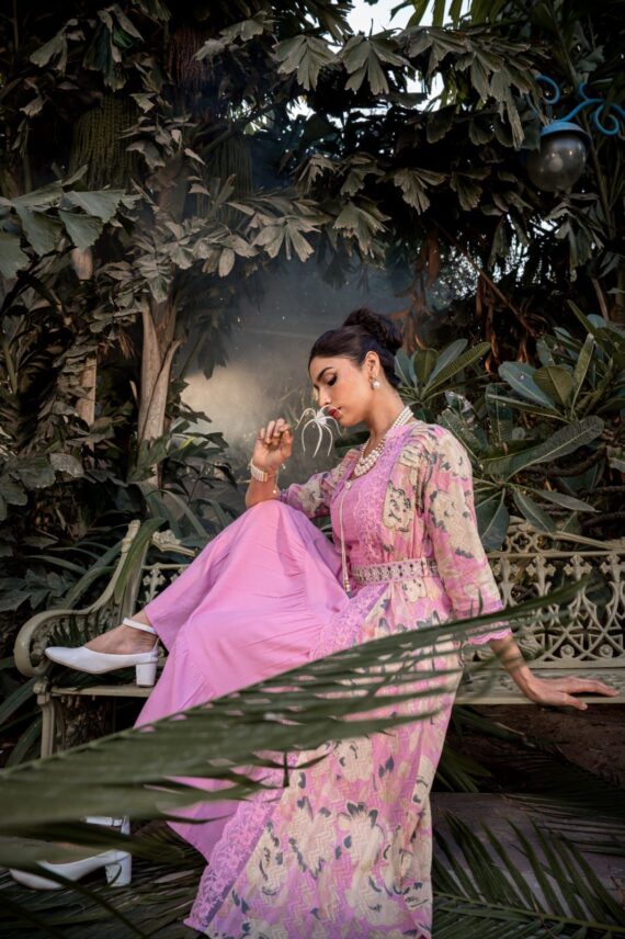 Summer Collections For Women's Wear Stitched Pure Cotton Designer Shrug Set With Belt