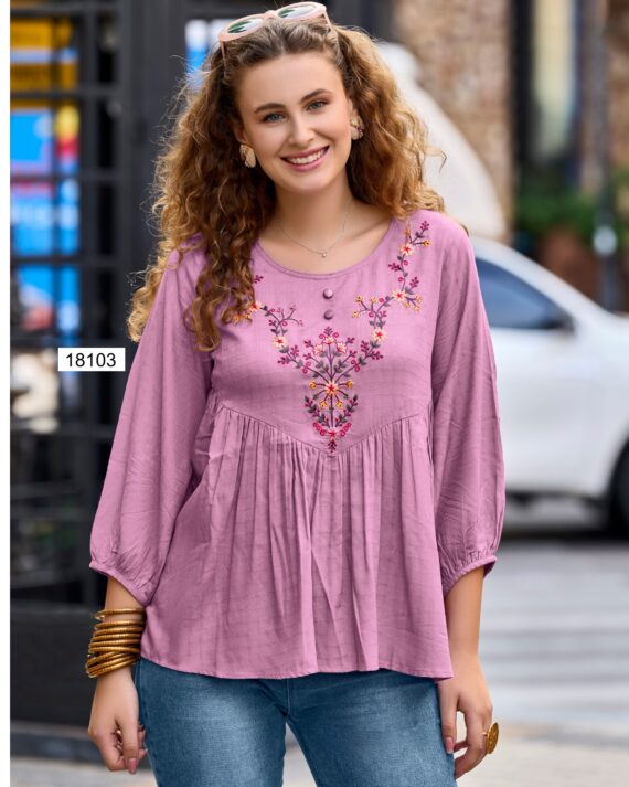 Exclusive Premium Tops Collections For Women's Wear Stitched Viscose Rayon Latest Design Tops