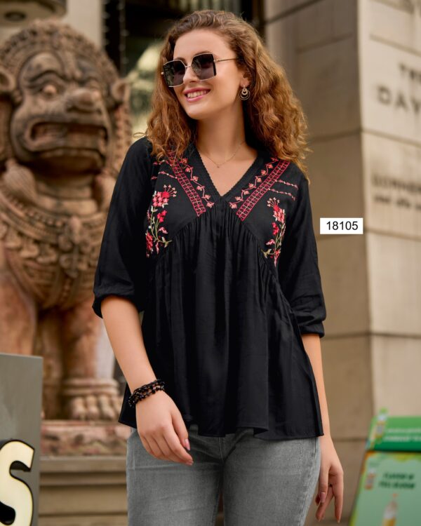 Exclusive Premium Tops Collections For Women's Wear Stitched Viscose Rayon Latest Design Tops