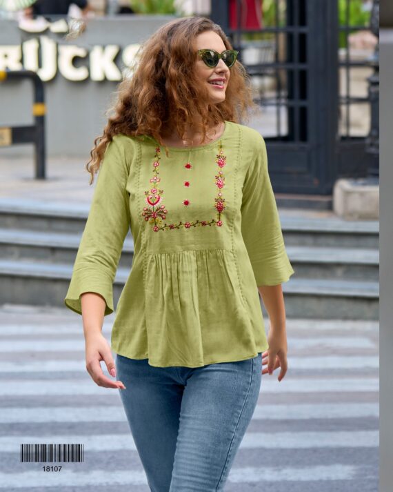 Exclusive Premium Tops Collections For Women's Wear Stitched Viscose Rayon Latest Design Tops