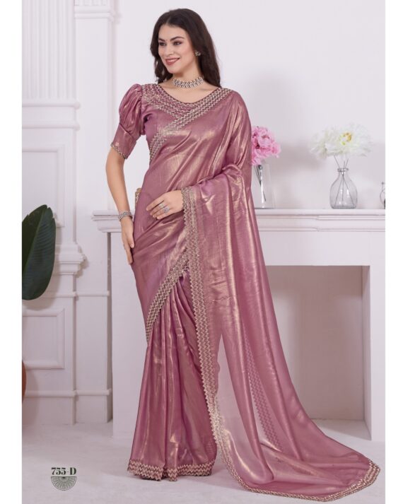 Elegant Women's Wear Un-Stitched Raina Net Coating Fancy Saree With Blouse For Parties