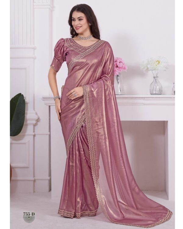 Elegant Women's Wear Un-Stitched Raina Net Coating Fancy Saree With Blouse For Parties