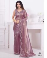 Ethnicrang Party Wear Sarees For Women's Un-Stitched Raina Net Saree With Designer Blouse