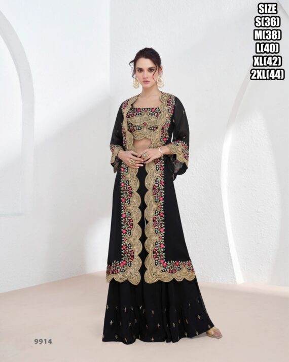 Trendiest Collection For Women's Real Georgette With Embroidered Designer Crop Tops