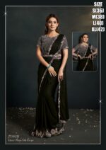 Women's Wear Satin Silk Crepe Saree With Blouse| Heavy Party Wear Saree Collections For Girls|