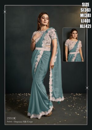 Best Saree Collections Women's Festive Wear Orgenza Silk Saree With Blouse| Traditional Wear Sarees For Girls|