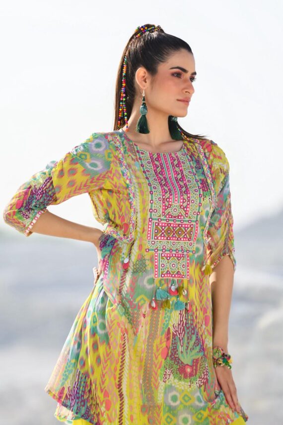 Women's Collection Georgette Kurti With Dhoti Set| New Summer Style Fancy Designer Kurti Sets For Girls