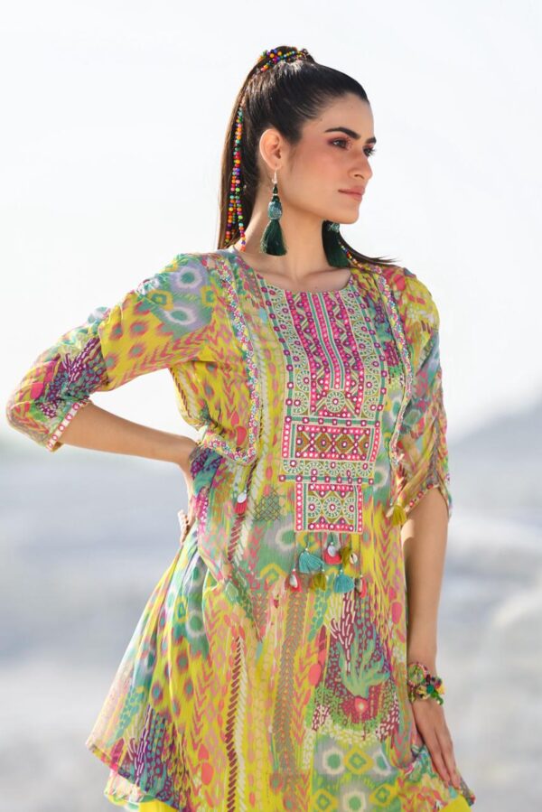 Women's Collection Georgette Kurti With Dhoti Set| New Summer Style Fancy Designer Kurti Sets For Girls