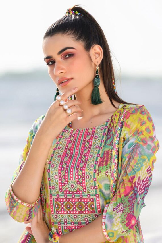 Women's Collection Georgette Kurti With Dhoti Set| New Summer Style Fancy Designer Kurti Sets For Girls